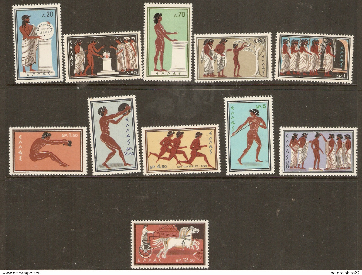 Greece  1960     SG  837-47  Rome  Olympics    Unmounted Mint - Summer 1960: Rome