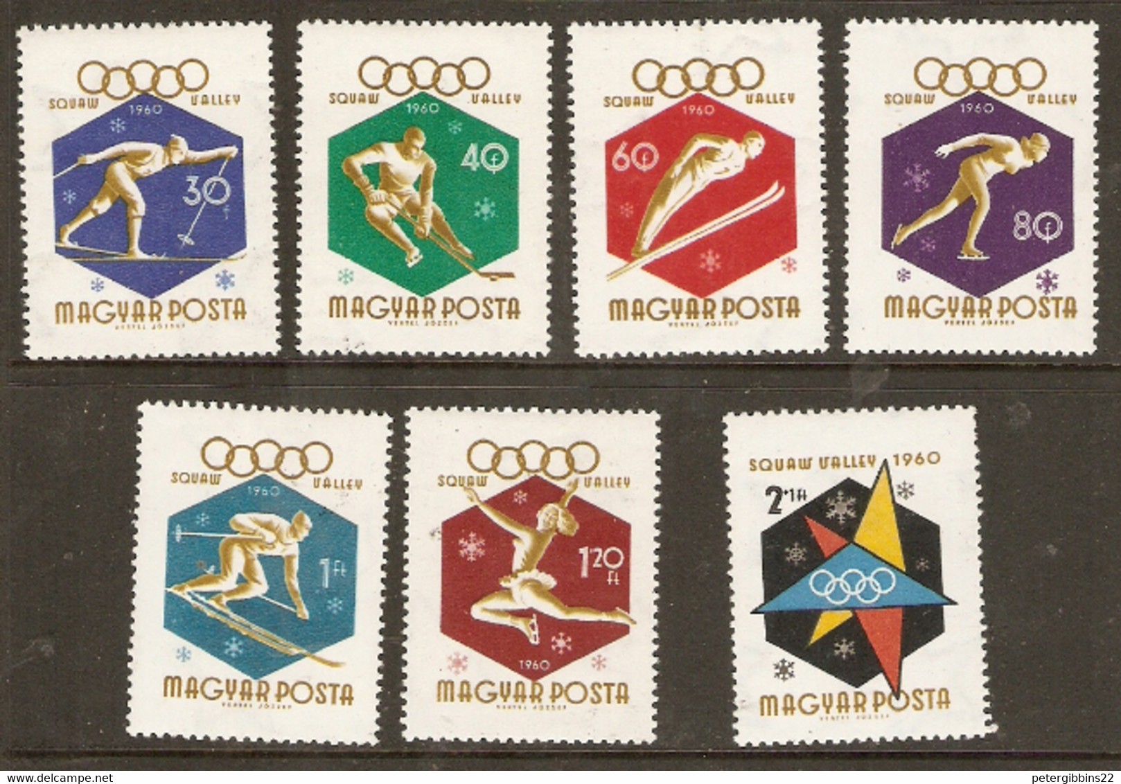 Hungary 1960  SG Ms 1657-63  Squaw Valley Olympics   Unmounted Mint - Invierno 1960: Squaw Valley