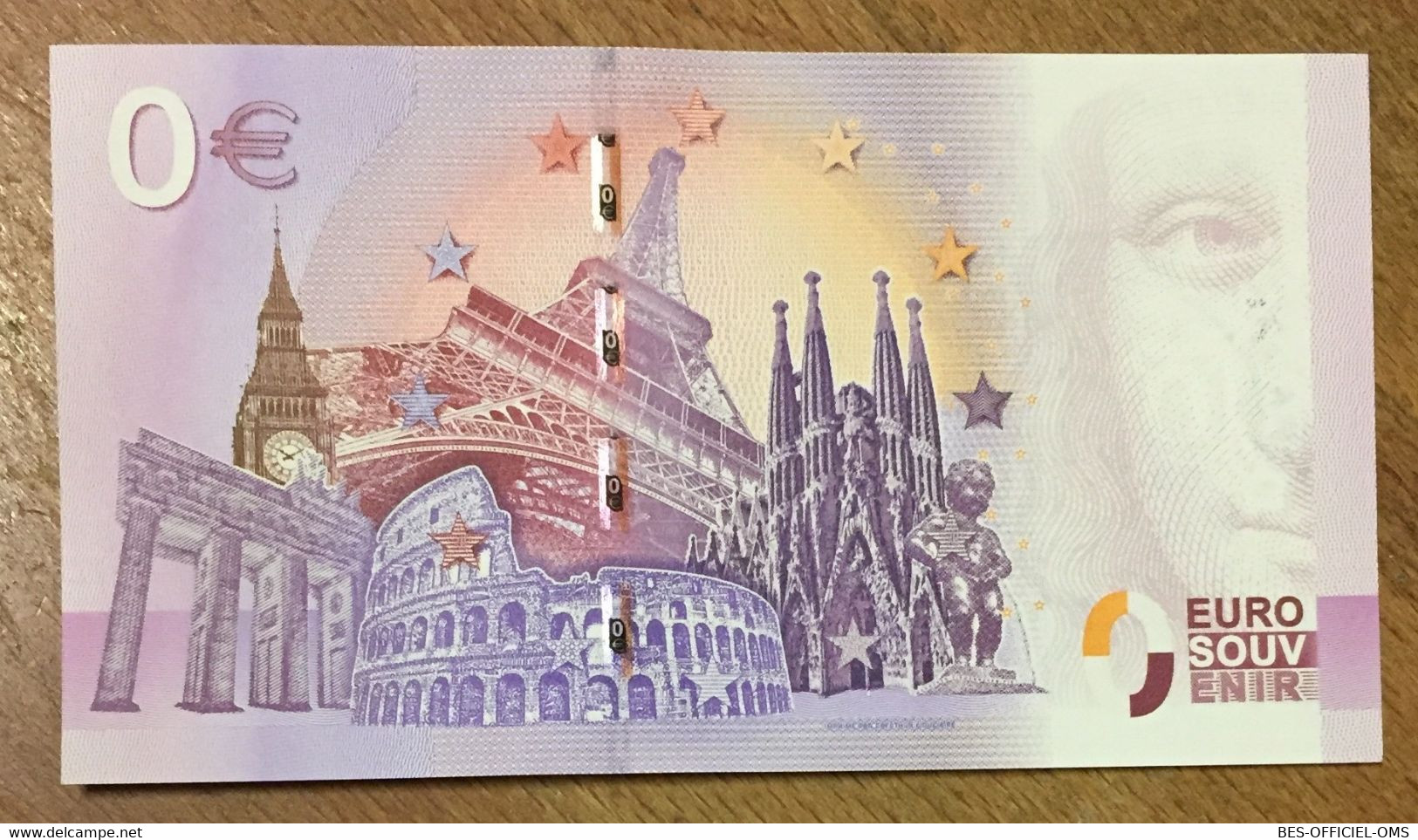 2016 BILLET 0 EURO SOUVENIR DPT 49 BIOPARC DOUÉ LA FONTAINE + TAMPON ZERO 0 EURO SCHEIN BANKNOTE PAPER MONEY BANK - Privéproeven