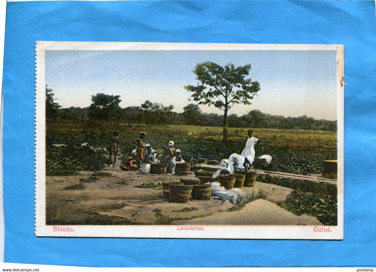 GUINEE-BISSAU-Lavandeiras-les Lavandières -plan Animé-années 1910-20 édition - Guinea-Bissau