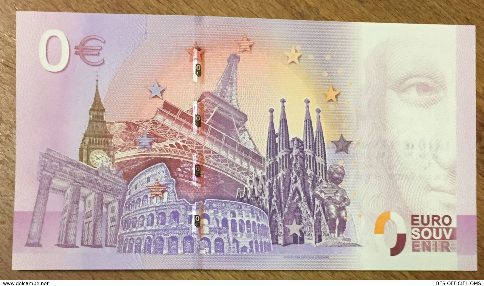 2016 BILLET 0 EURO SOUVENIR DPT 46 LA FORÊT DES SINGES ROCAMADOUR + TAMPON ZERO 0 EURO SCHEIN BANKNOTE PAPER MONEY BANK - Privatentwürfe