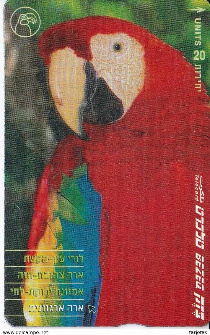 TARJETA DE ISRAEL DE UN GUACAMAYO (PARROT) - Loros