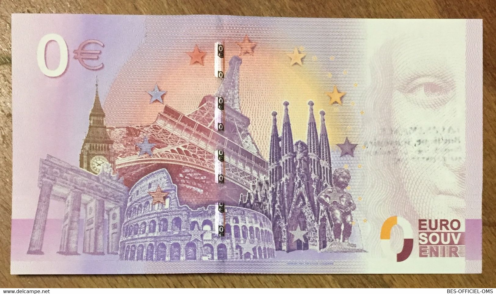 2016 BILLET 0 EURO SOUVENIR DPT 44 PLANÈTE SAUVAGE + TAMPON ZERO 0 EURO SCHEIN BANKNOTE PAPER MONEY BANK - Privéproeven