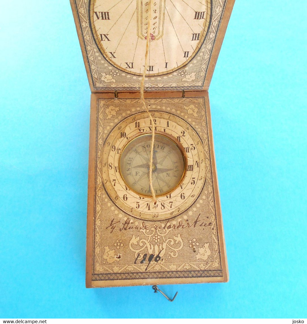 BRITISH SUNDIAL From The 19th Century * Compass Cadran Solaire Boussole Sonnenuhr Kompass Meridiana Bussola - Technique Nautique & Instruments
