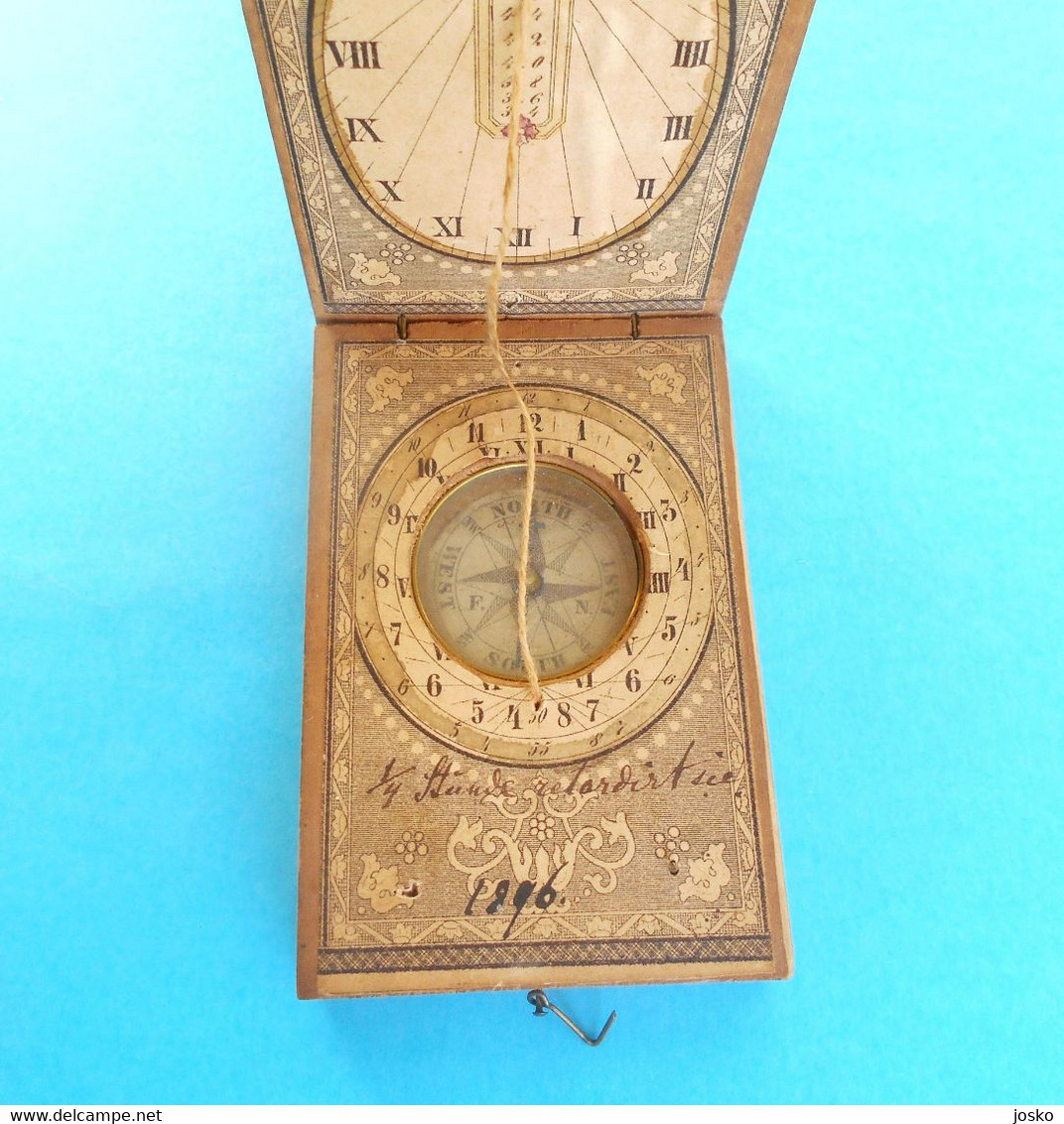 BRITISH SUNDIAL From The 19th Century * Compass Cadran Solaire Boussole Sonnenuhr Kompass Meridiana Bussola - Technics & Instruments