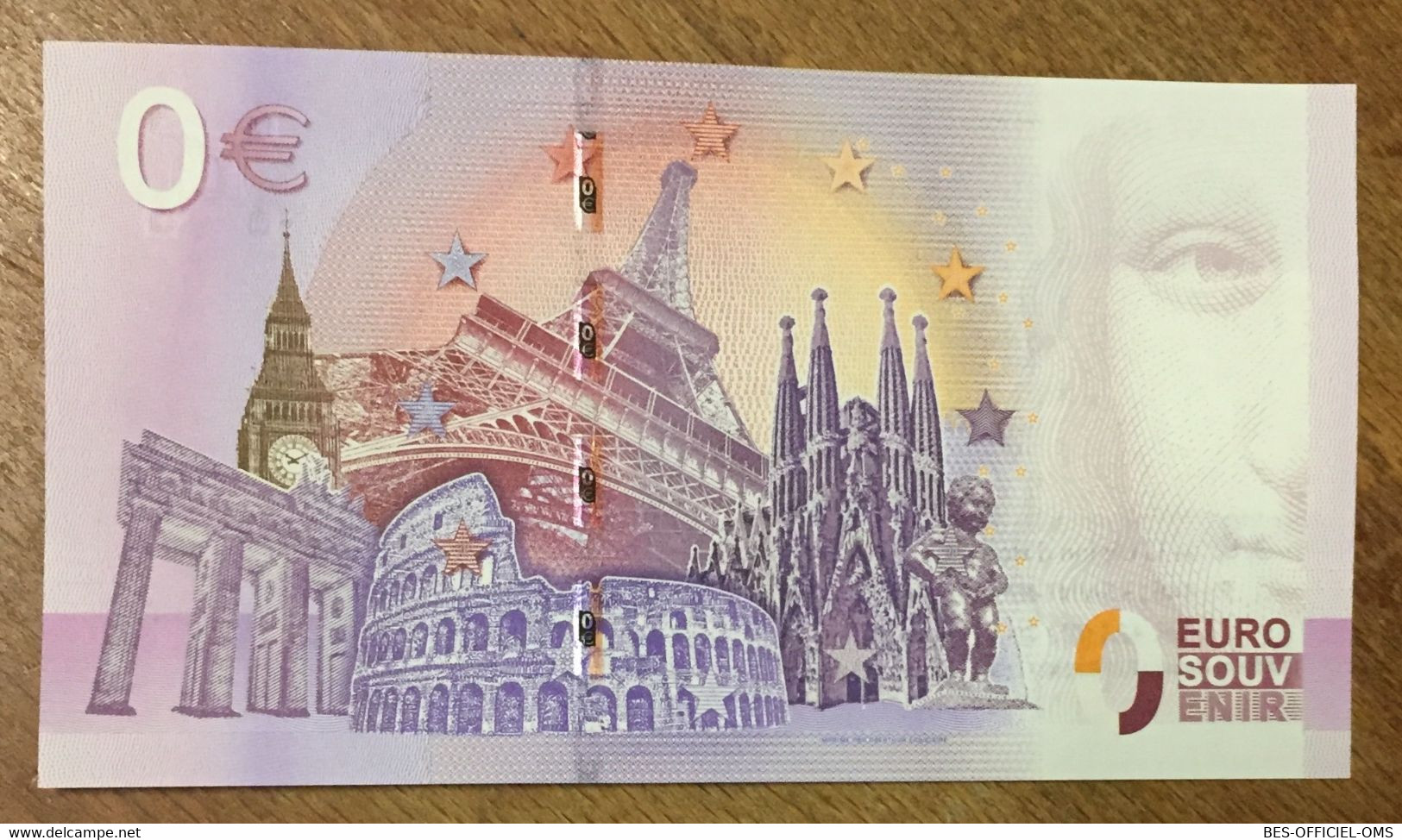 2016 BILLET 0 EURO SOUVENIR DPT 44 PONT DE SAINT-NAZAIRE + TIMBRE ZERO 0 EURO SCHEIN BANKNOTE PAPER MONEY BANK - Essais Privés / Non-officiels