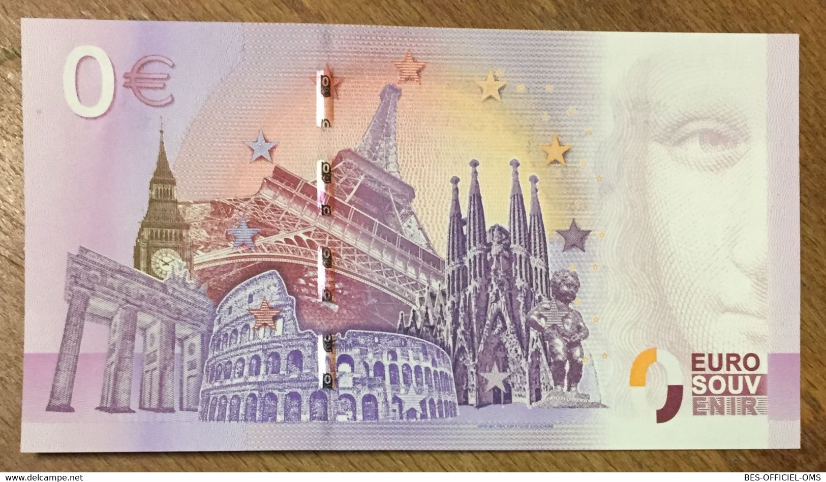 2016 BILLET 0 EURO SOUVENIR DPT 42 STADE GEOFFROY-GUICHARD + TIMBRE ZERO 0 EURO SCHEIN BANKNOTE PAPER MONEY BANK - Privatentwürfe