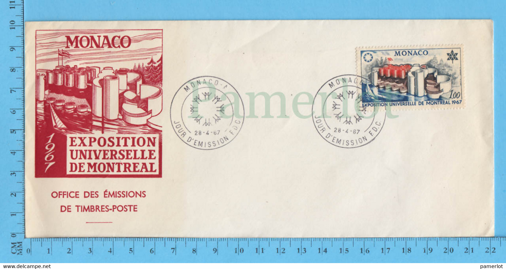 Monaco - FDC - Exposition De Montreal 1967 Office Des Emission Des Timbres-poste - 1967 – Montréal (Canada)