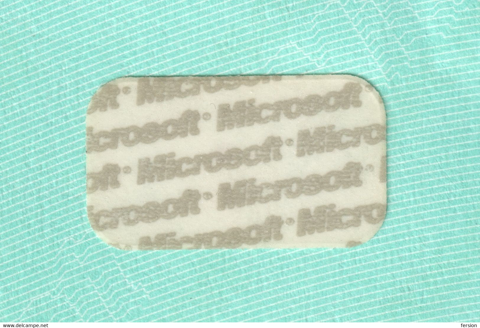 Microsoft SOFTWARE MS-DOS 6 Certificate Of Authenticity LICENSE Hologram Holography LABEL VIGNETTE Globe Earth - Autres & Non Classés