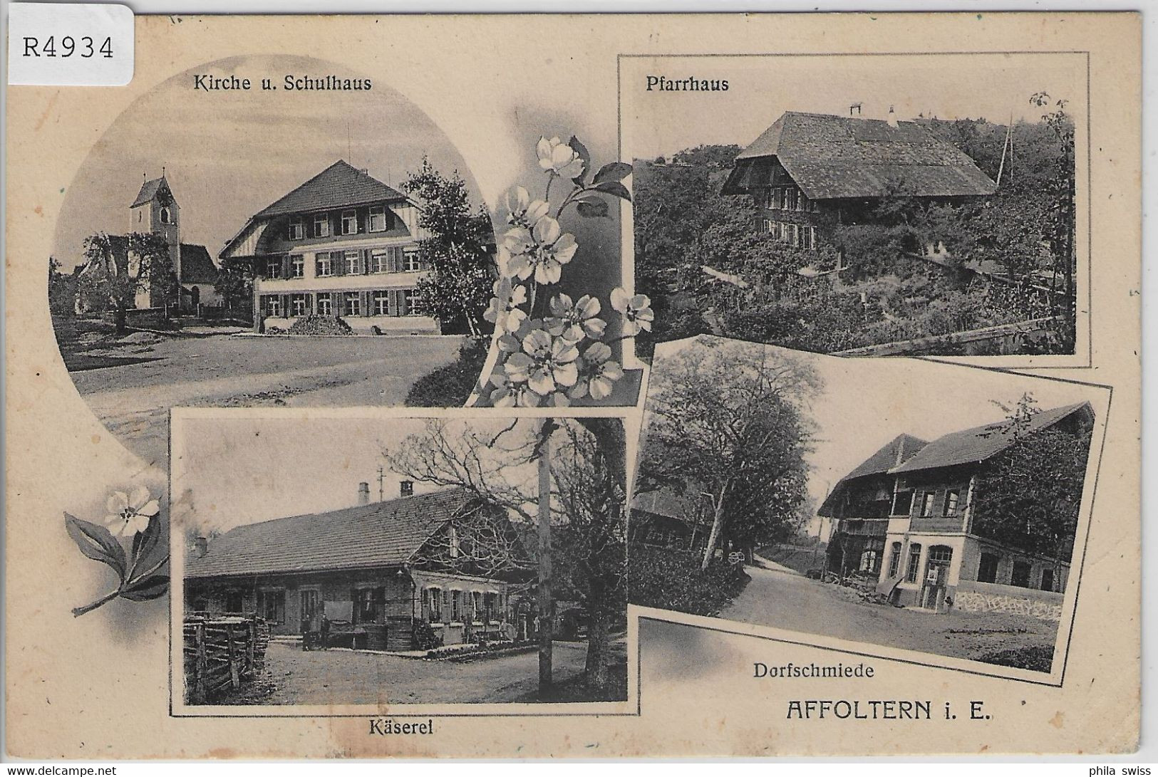 Affoltern I.E. - Dorfschmiede, Käserei, Pfarrhaus, Kirche Und Schulhaus - Affoltern Im Emmental 