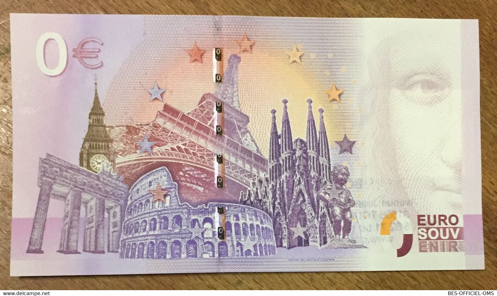 2016 BILLET 0 EURO SOUVENIR DPT 31 LA CITÉ DE L'ESPACE + TIMBRE ZERO 0 EURO SCHEIN BANKNOTE PAPER MONEY BANK - Essais Privés / Non-officiels