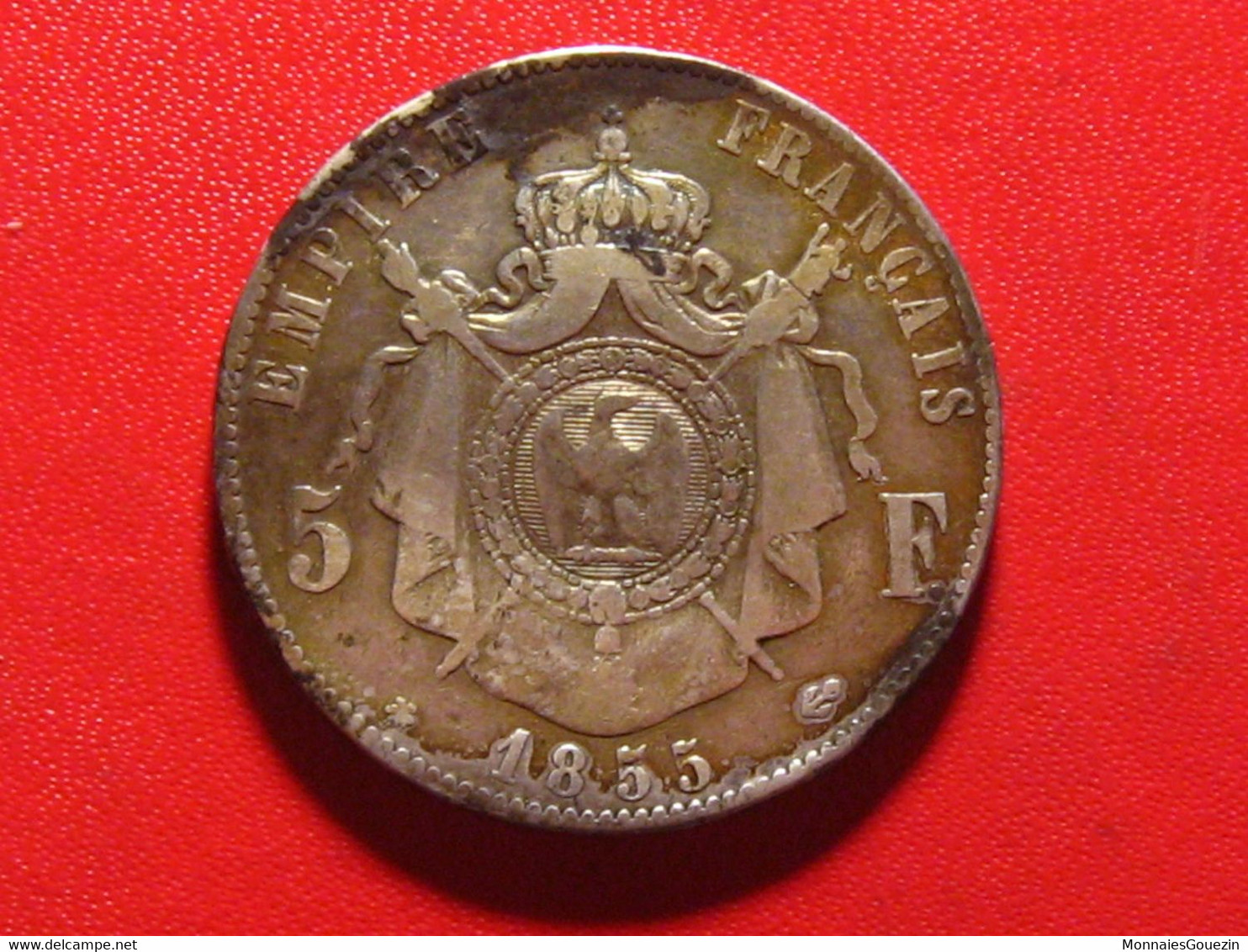 France - 5 Francs 1855 BB Strasbourg Napoléon III 8334 - 5 Francs