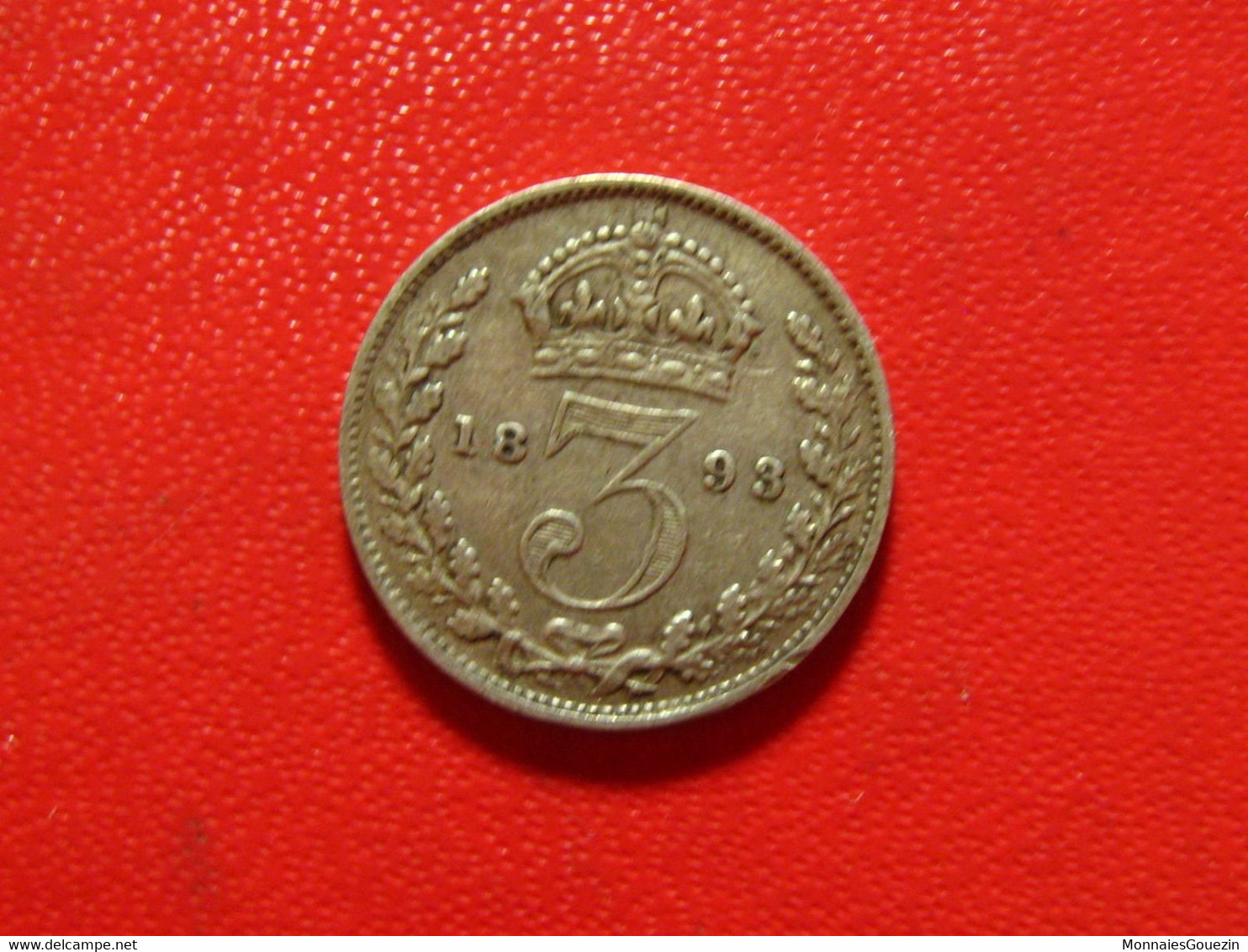 Grande-Bretagne - 3 Pence 1893 Victoria - Rare Avec Avers Du Jubilee - Open 3 7920 - F. 3 Pence