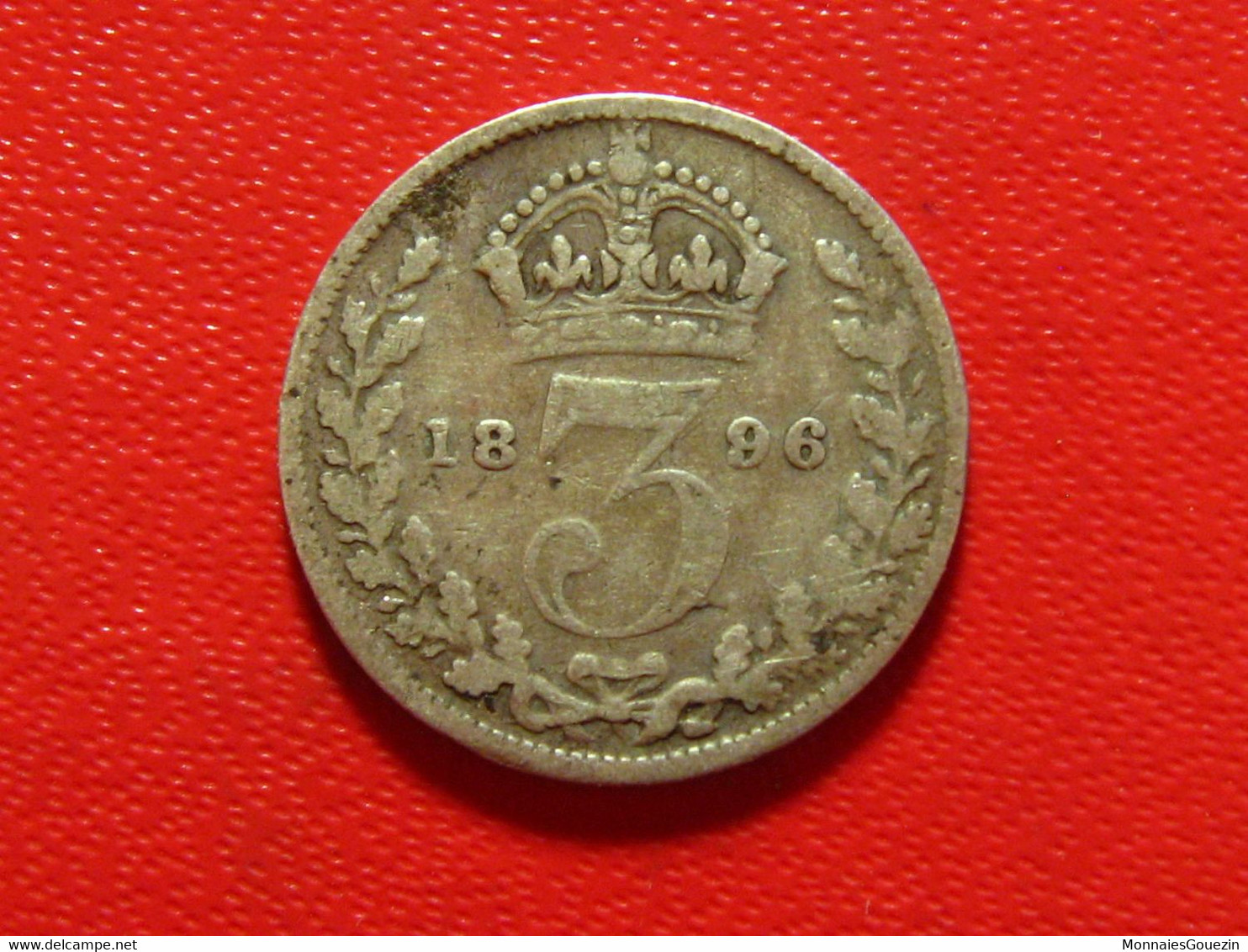 Grande-Bretagne - 3 Pence 1896 Victoria 7912 - F. 3 Pence