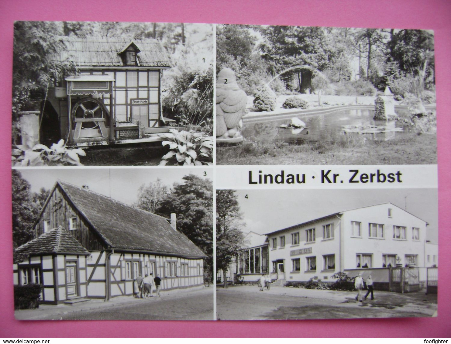 LINDAU Kr. Zerbst - Storchmühle, Parkanlagen, Grüne Straße, Klubhaus - Posted 1985 - Zerbst