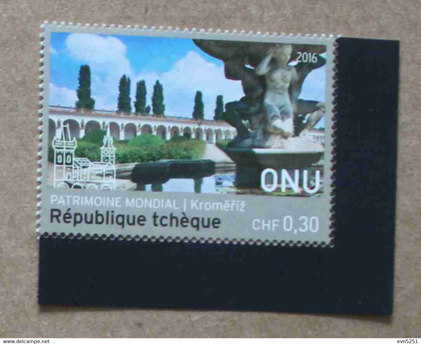 Ge16-01 : Nations-Unies (Genève) / Patrimoine Mondial - Jardins Et Château De  Kromeriz (ou Palais épiscopal) - Unused Stamps