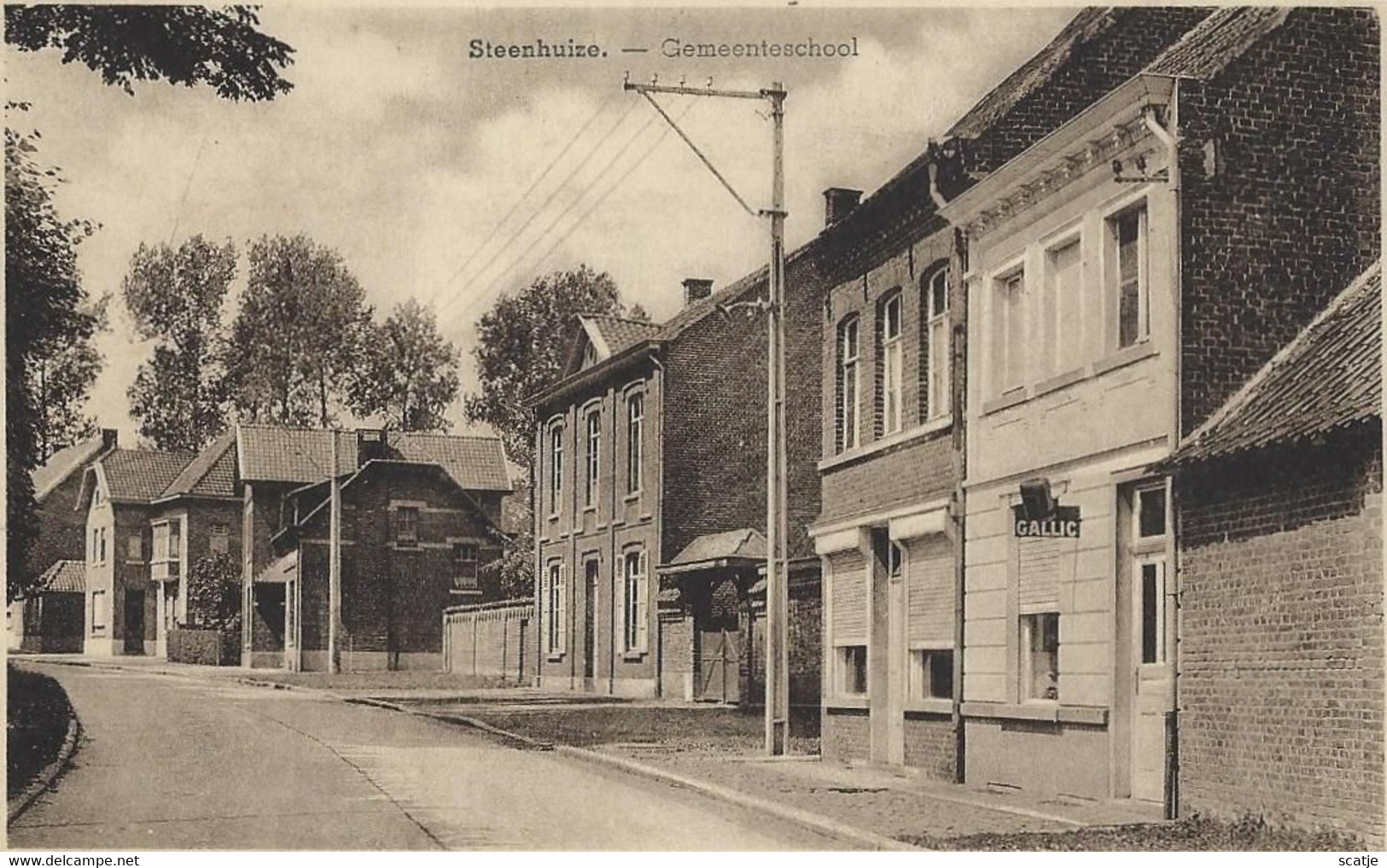 Steenhuize.   -   Gemeenteschool.   -   Uitg.  Van Snick   -   GALLIC - Herzele