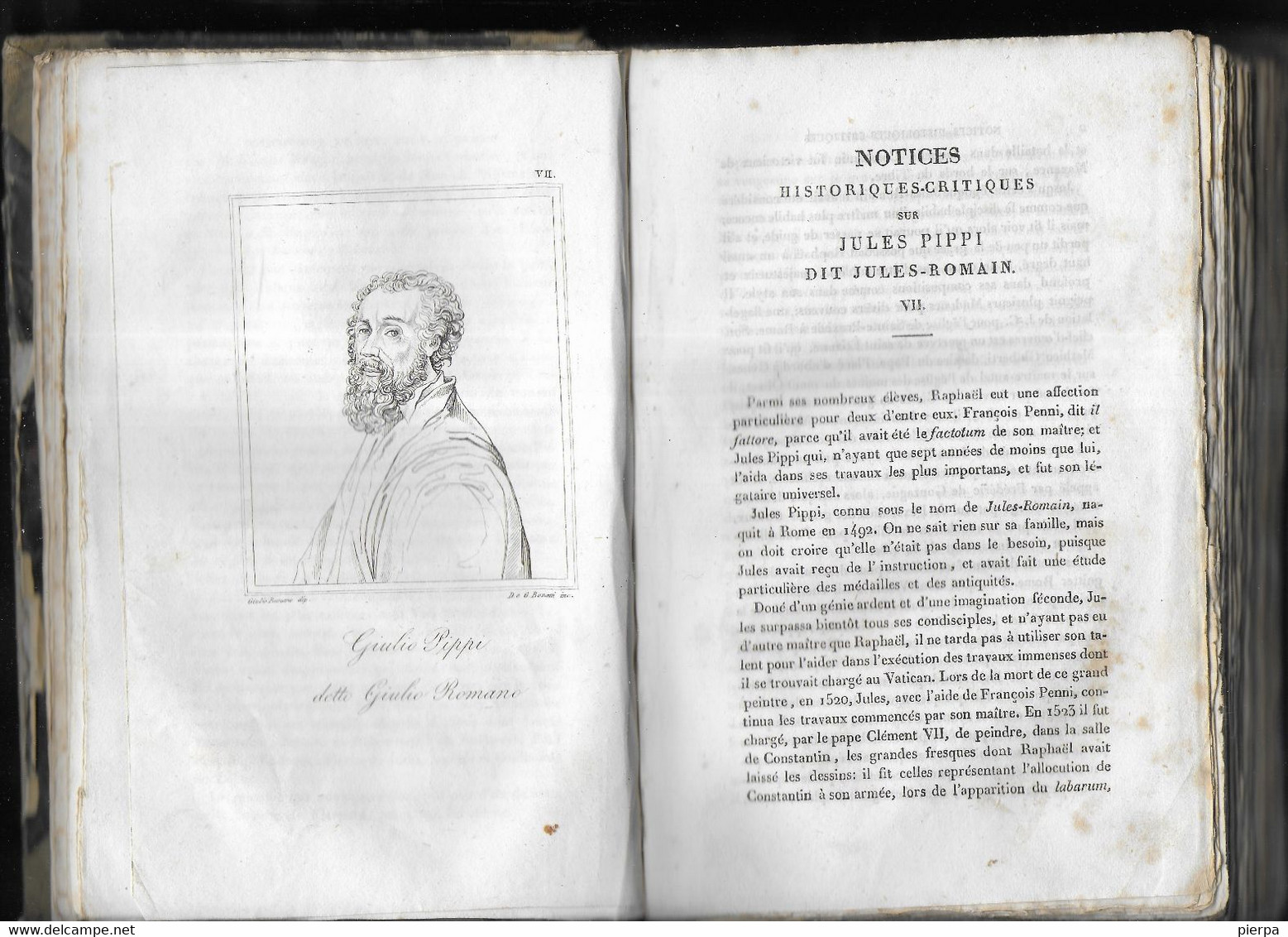 GALLERIA UNIVERSALE DI PITTURA E SCULTURA - EDITORE D. BONATTI 1836 - MILANO - TESTO IN FRANCESE ED ITALIANO - Libri Antichi