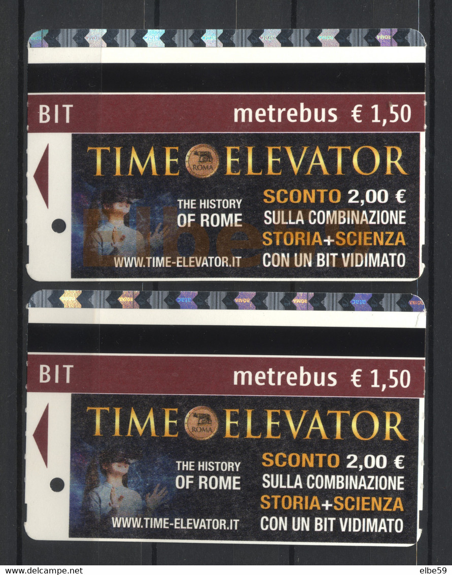 Roma, 2020, Metrebus, Time Elevator, The History Of Rome, 2 Biglietti - Europe