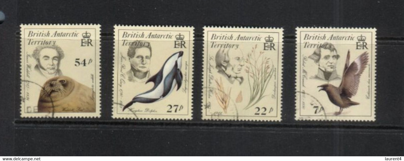 (8-10-2020) British Antarctic Territory - 4 Used Stamps  (Explorer) - Gebruikt