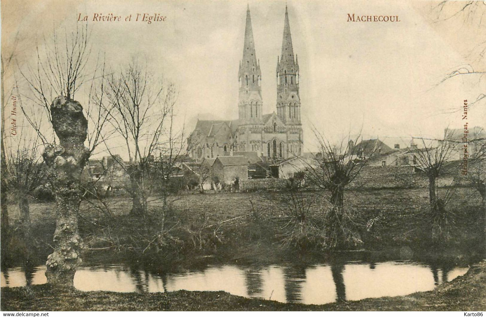 Machecoul * Panorama Sur La Rivière Et L'église - Machecoul