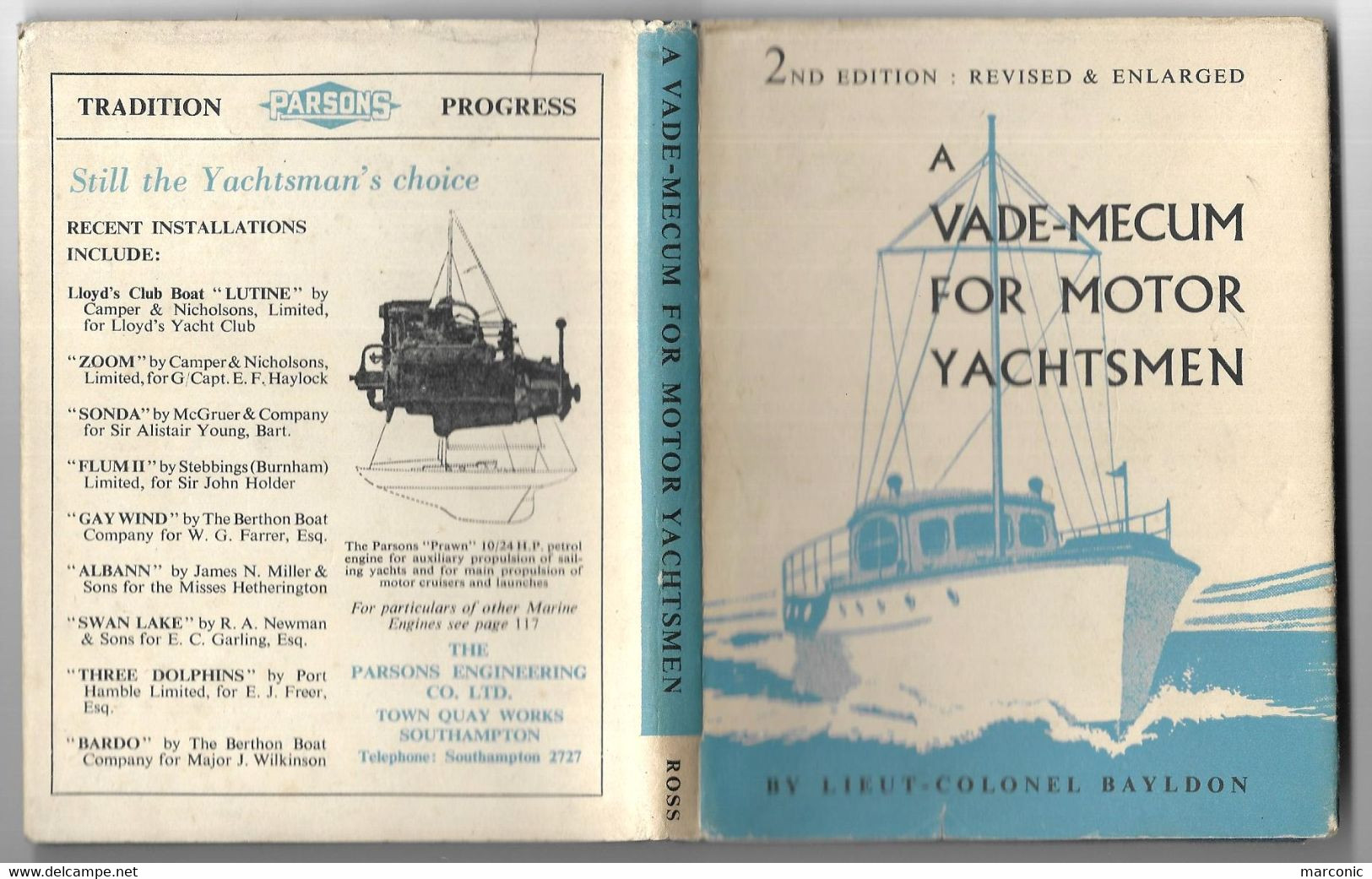 VADE MECUM For MOTOR YACHTSMEN - 2e édition Revised & Enlarged By Lieut-Colonel BAYLDON - 1950-Heden