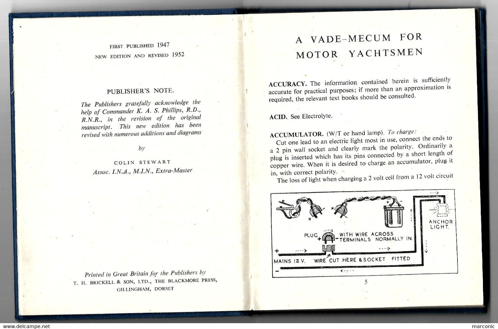 VADE MECUM For MOTOR YACHTSMEN - 2e édition Revised & Enlarged By Lieut-Colonel BAYLDON - 1950-Aujourd'hui