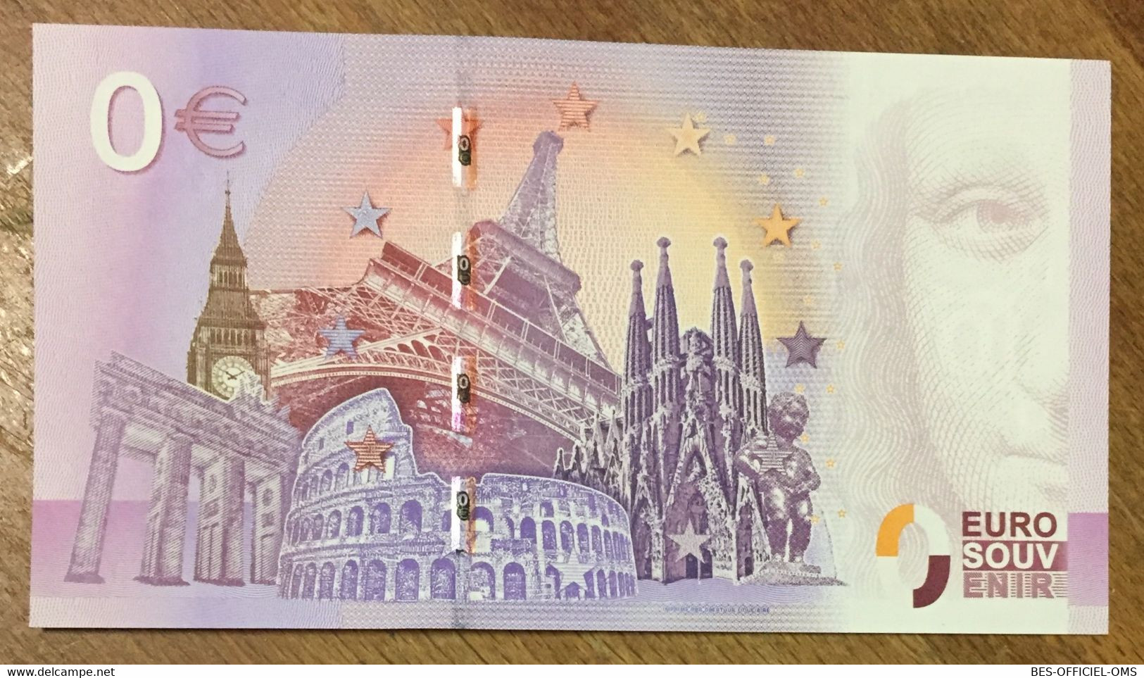 2016 BILLET 0 EURO SOUVENIR DPT 30 ARÈNES DE NÎMES ZERO 0 EURO SCHEIN BANKNOTE PAPER MONEY BANK - Essais Privés / Non-officiels