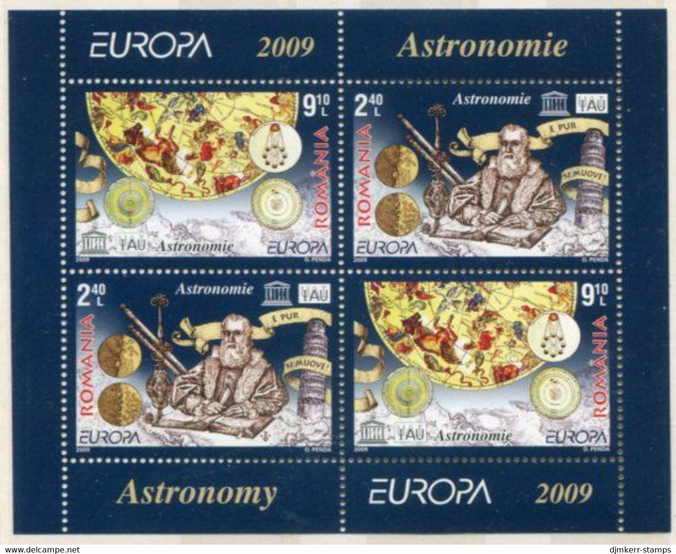 ROMANIA 2009 Europa: Astronomy Block MNH / **.  Michel Block 445 - Hojas Bloque