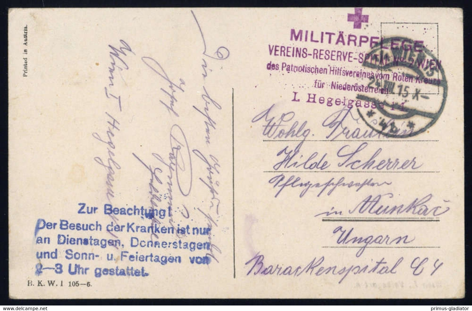 1915, Österreich, Brief - Machine Postmarks