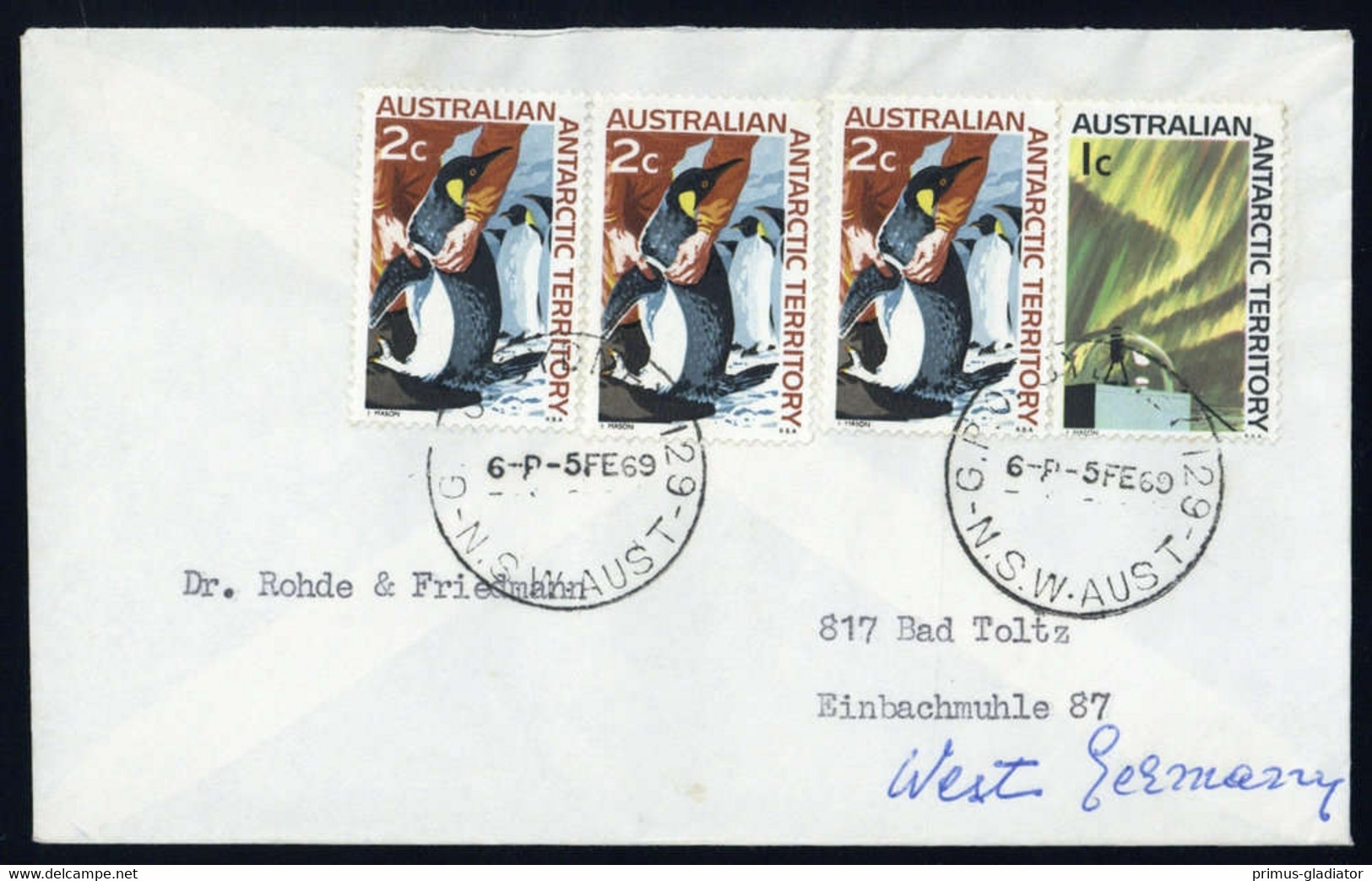 1966, Australische Gebiete In Der Antarktis, 9 (3) U.a., Brief - Altri & Non Classificati