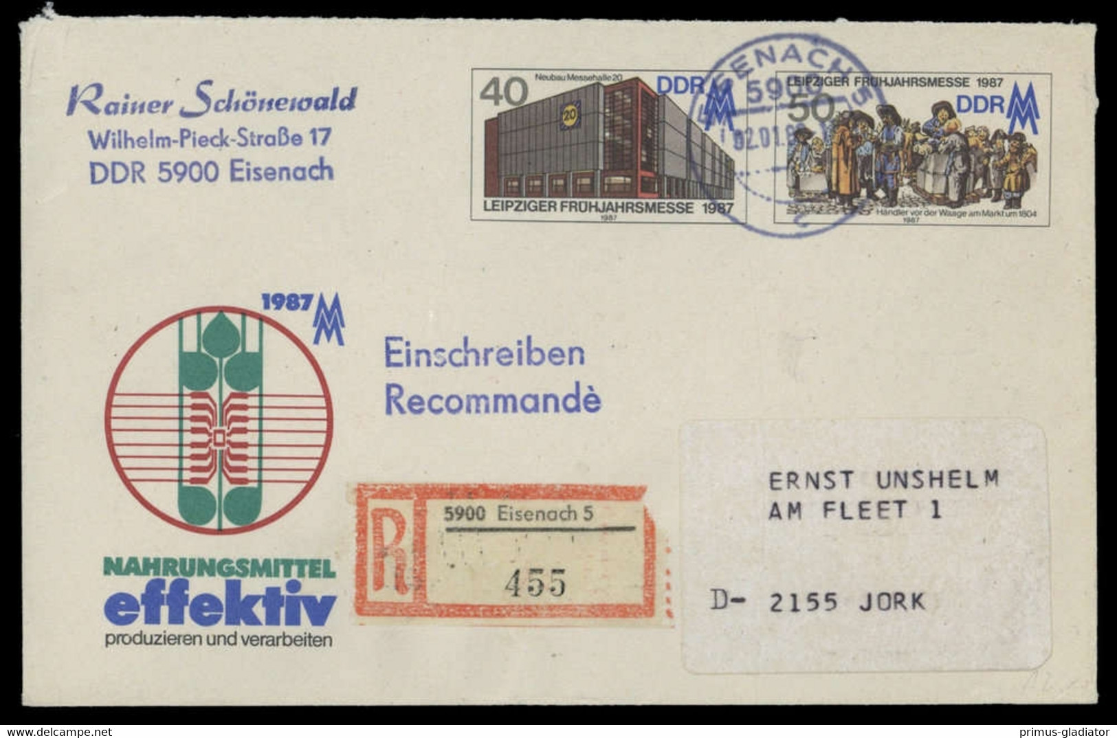 1987, DDR, U 6, Brief - Sonstige & Ohne Zuordnung