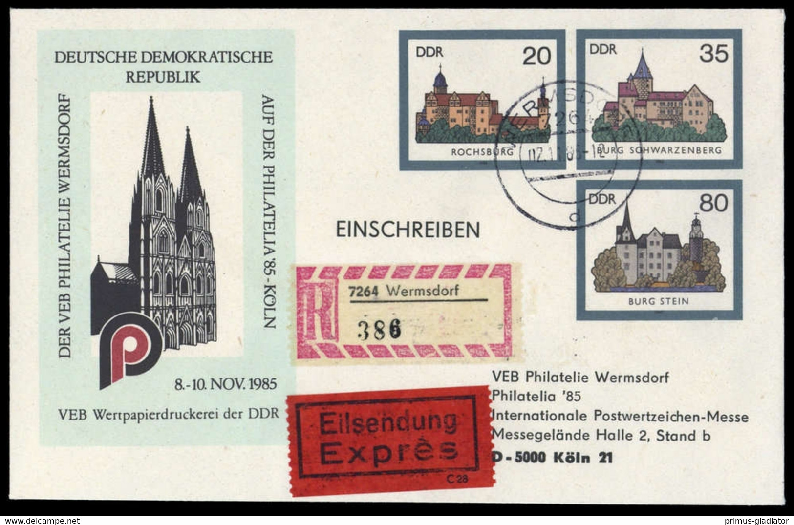 1985, DDR, U 2 Var, Brief - Sonstige & Ohne Zuordnung