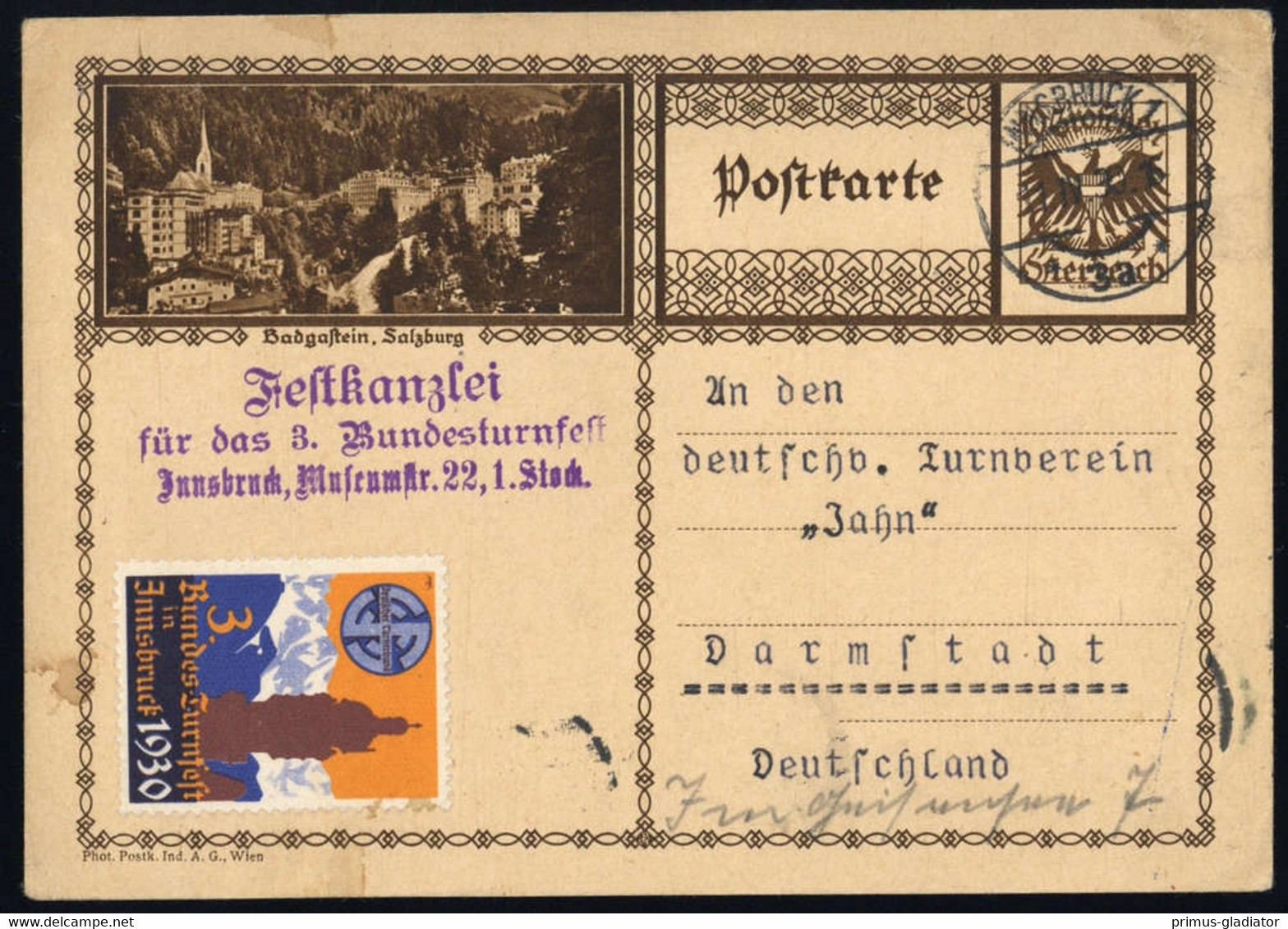 1930, Österreich, P 278, Brief - Mechanische Stempel