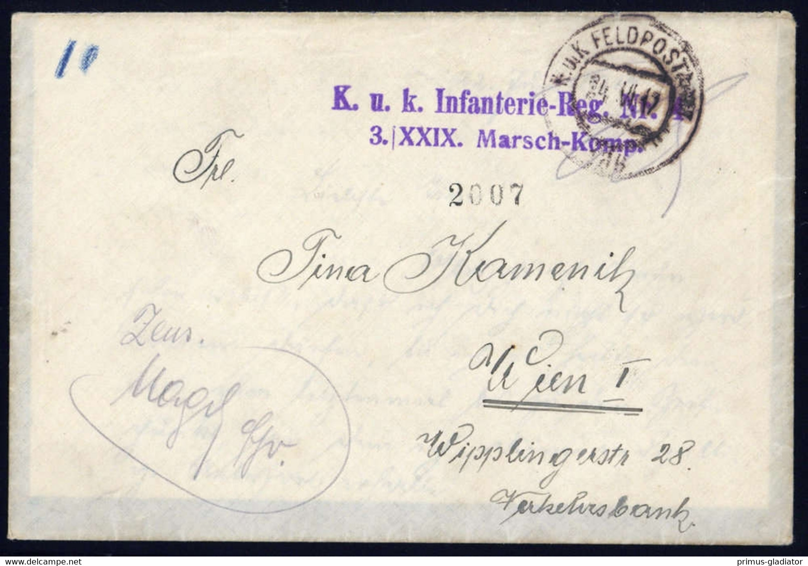 1917, Österreich, Brief - Oblitérations Mécaniques