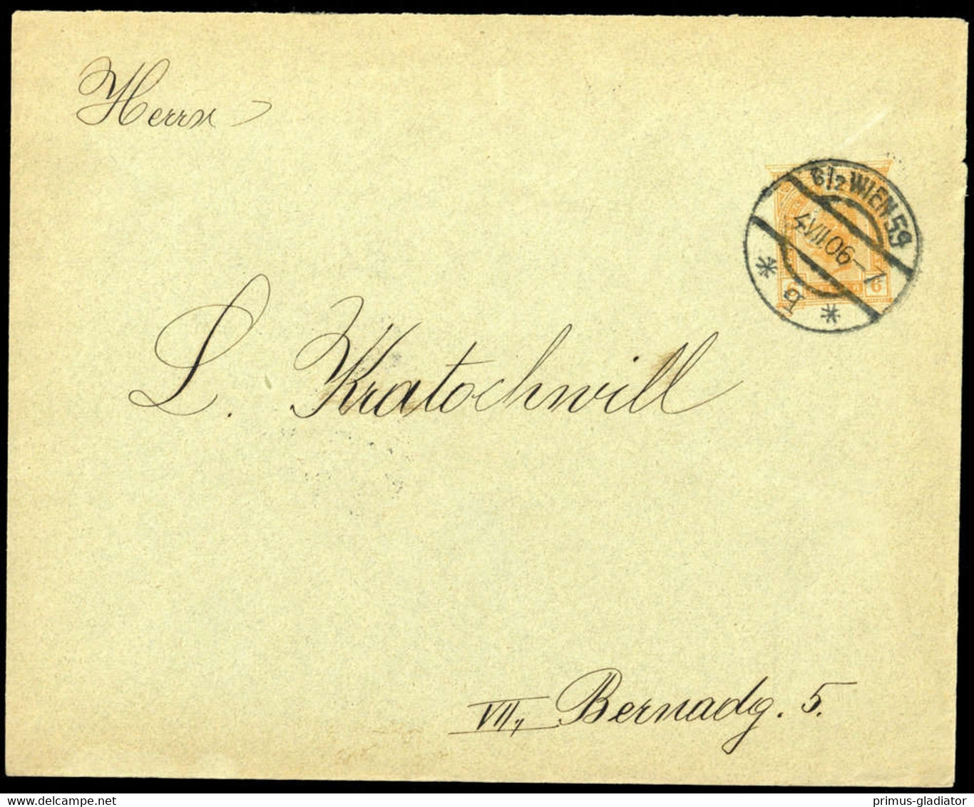 1906, Österreich, PU, Brief - Machine Postmarks