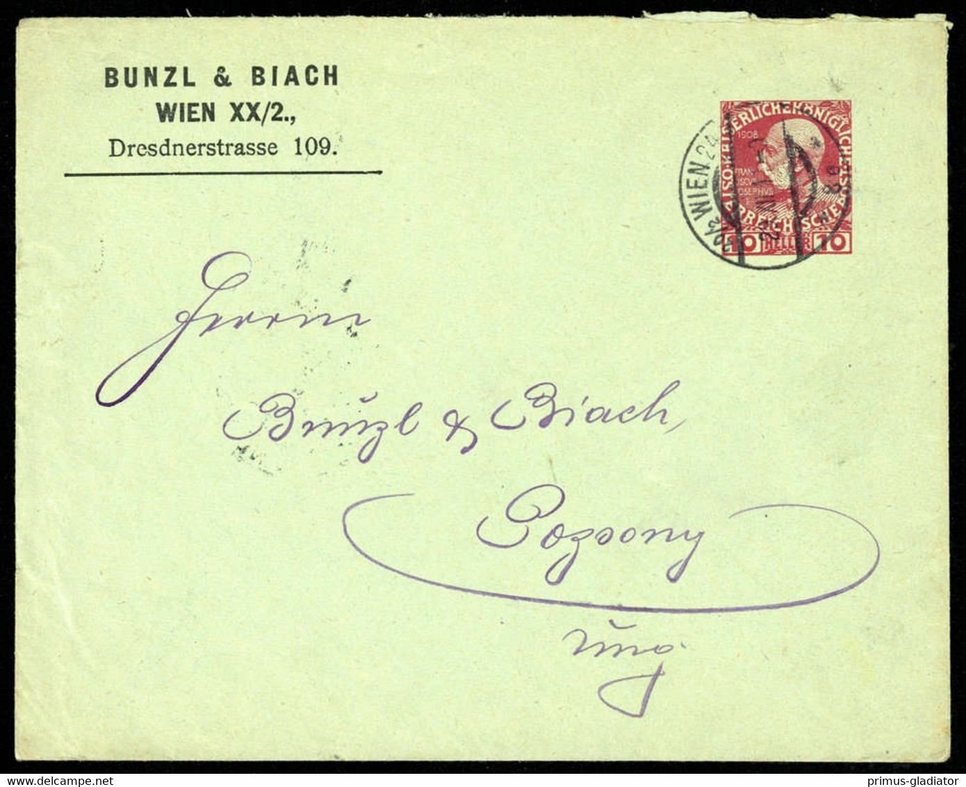 1911, Österreich, PU, Brief - Machine Postmarks