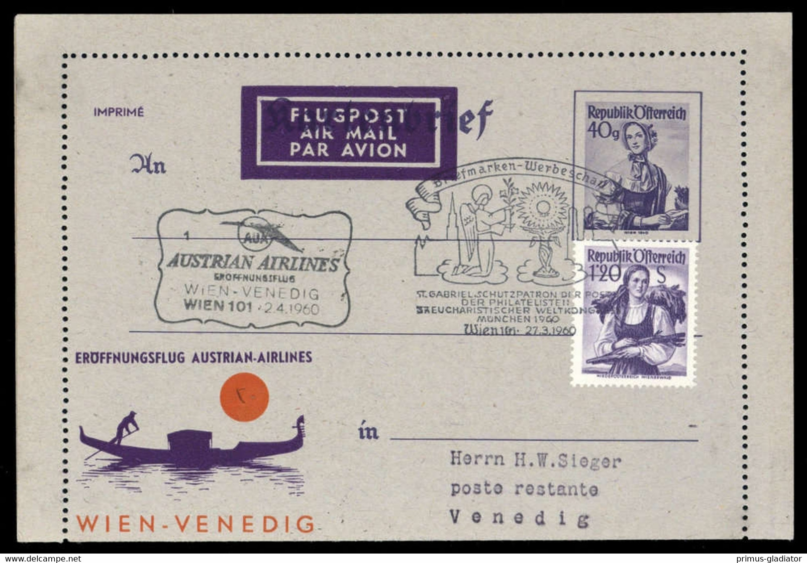 1960, Österreich, K 68 Var U.a., Brief - Machine Postmarks