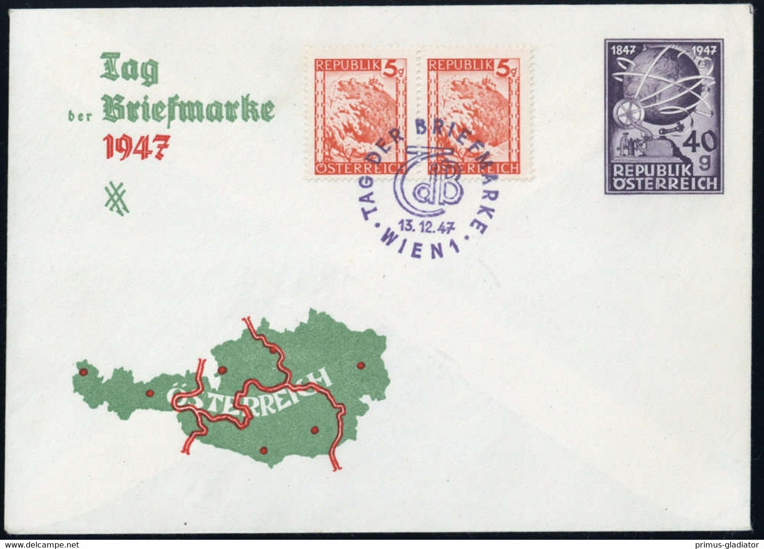 1947, Österreich, PU U.a., Brief - Machine Postmarks