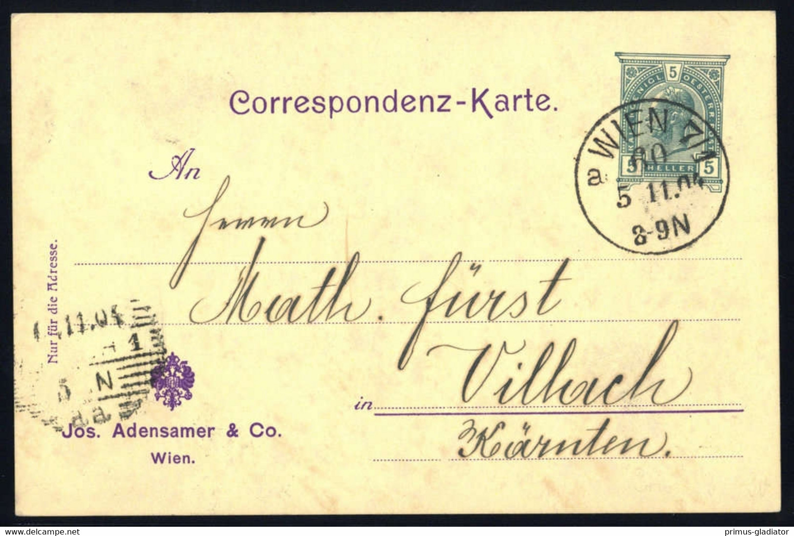 1905, Österreich, PP, Brief - Oblitérations Mécaniques