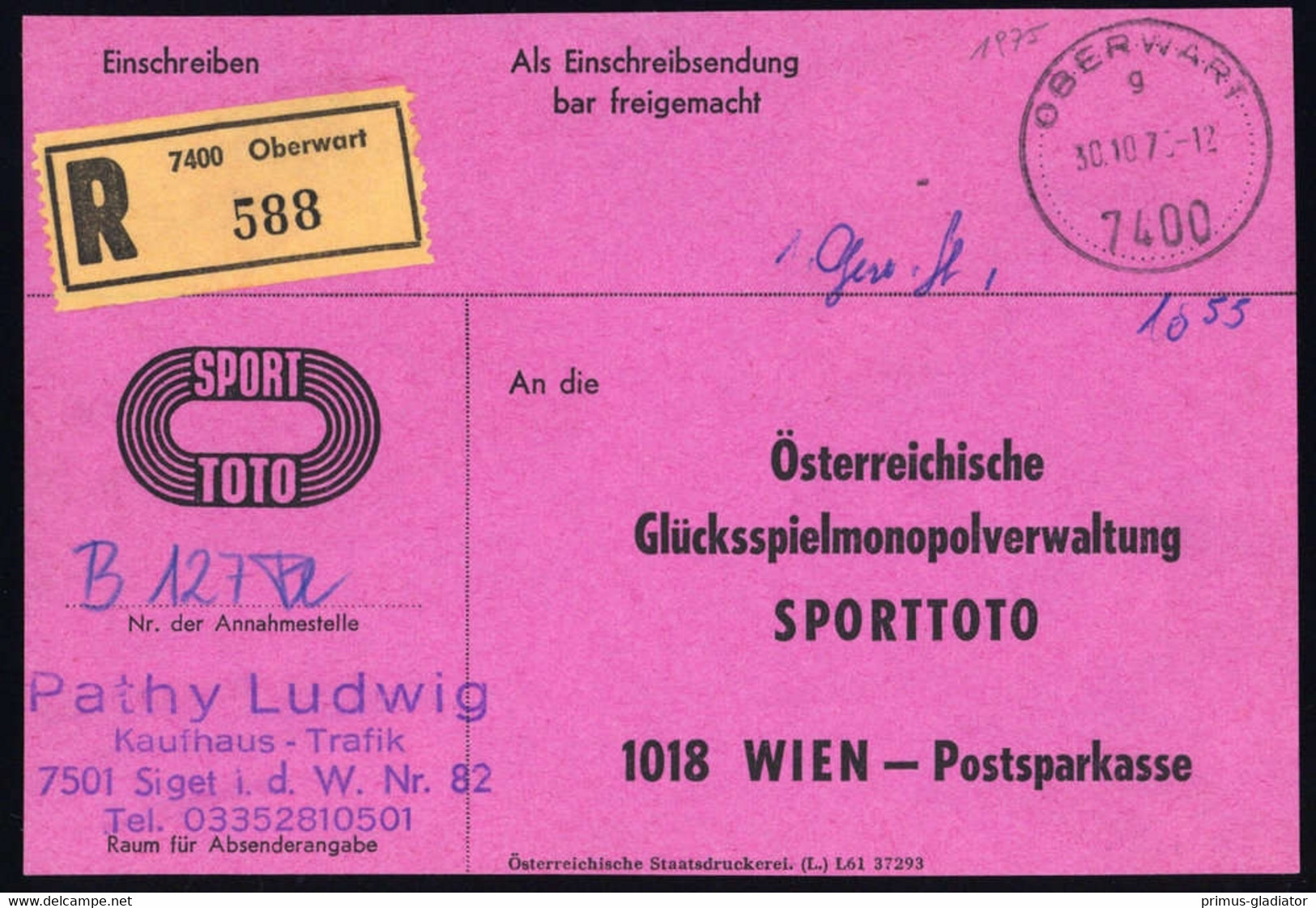 1975, Österreich, Brief - Oblitérations Mécaniques