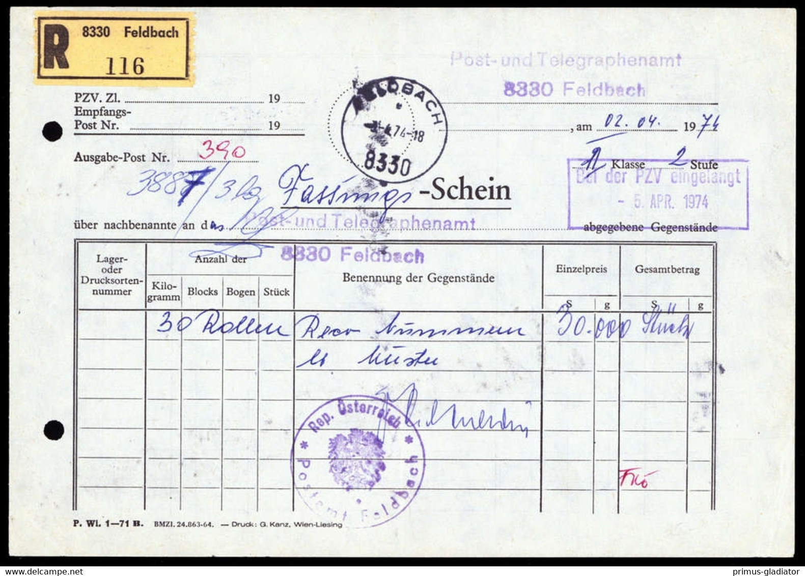 1974, Österreich, Brief - Oblitérations Mécaniques