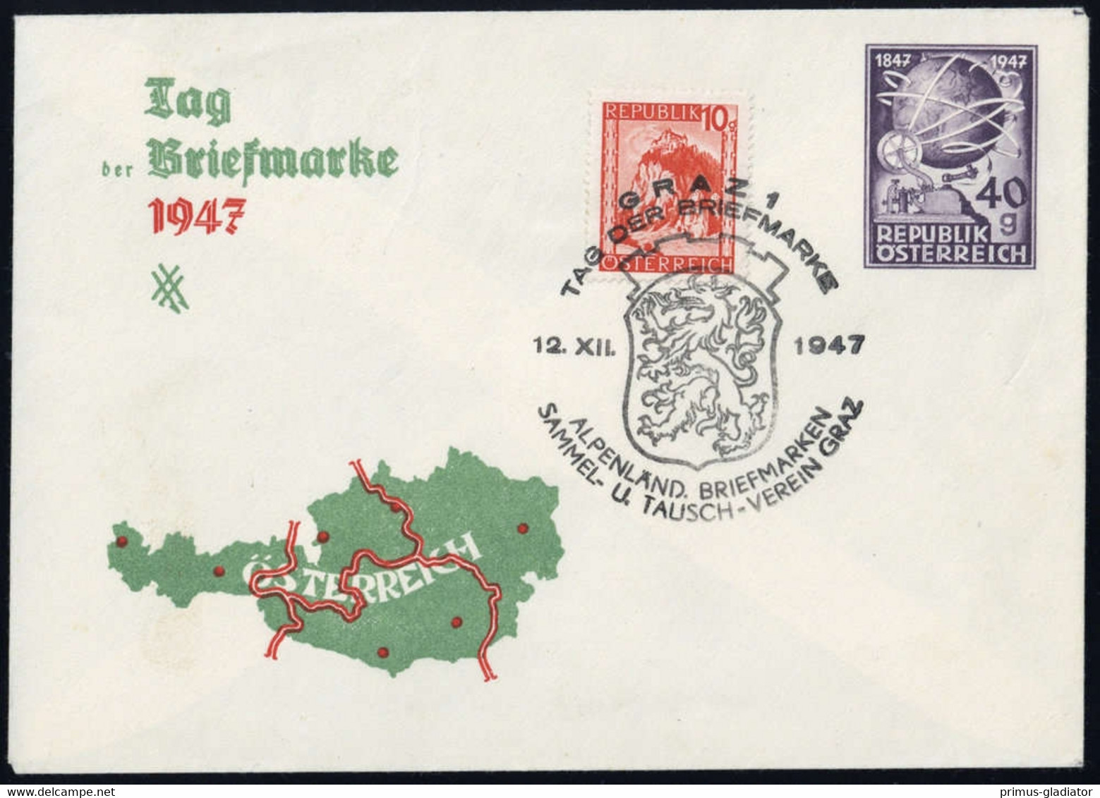 1947, Österreich, PU (837) U.a., Brief - Machine Postmarks