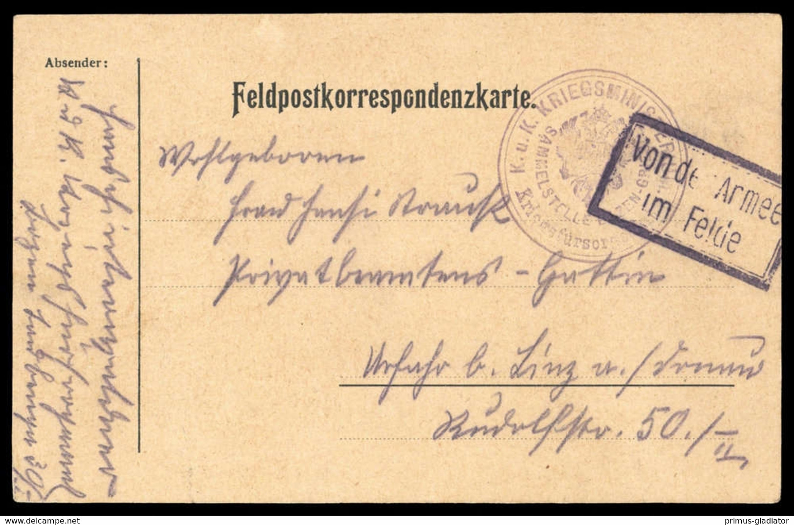 1917, Österreich, Brief - Machine Postmarks