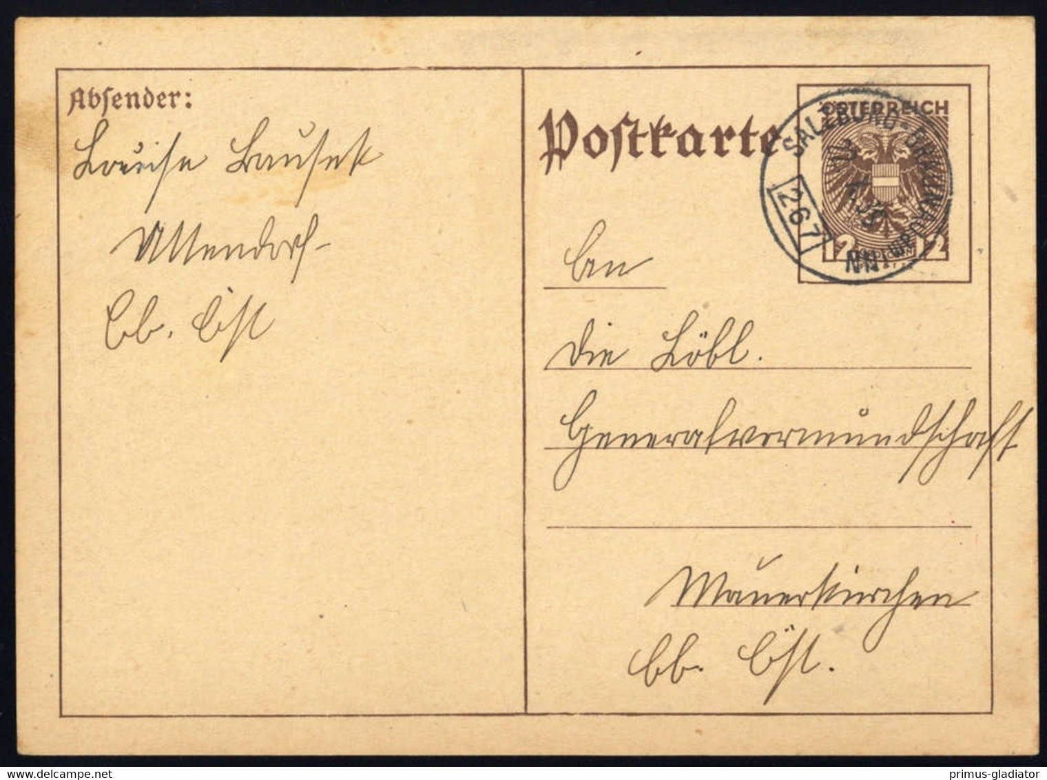 Österreich, P 294, Brief - Machine Postmarks