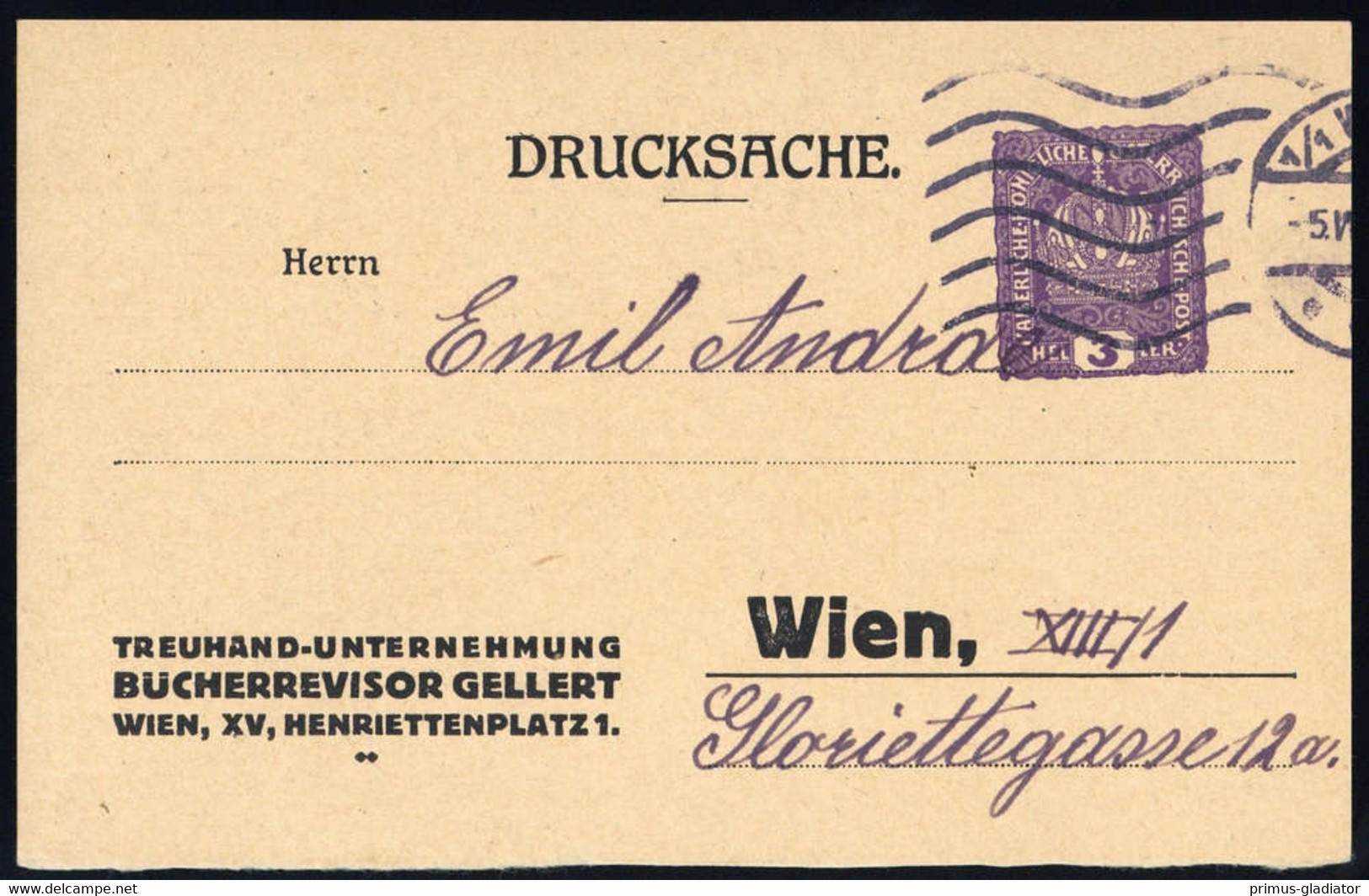 1916, Österreich, PP, Brief - Machine Postmarks