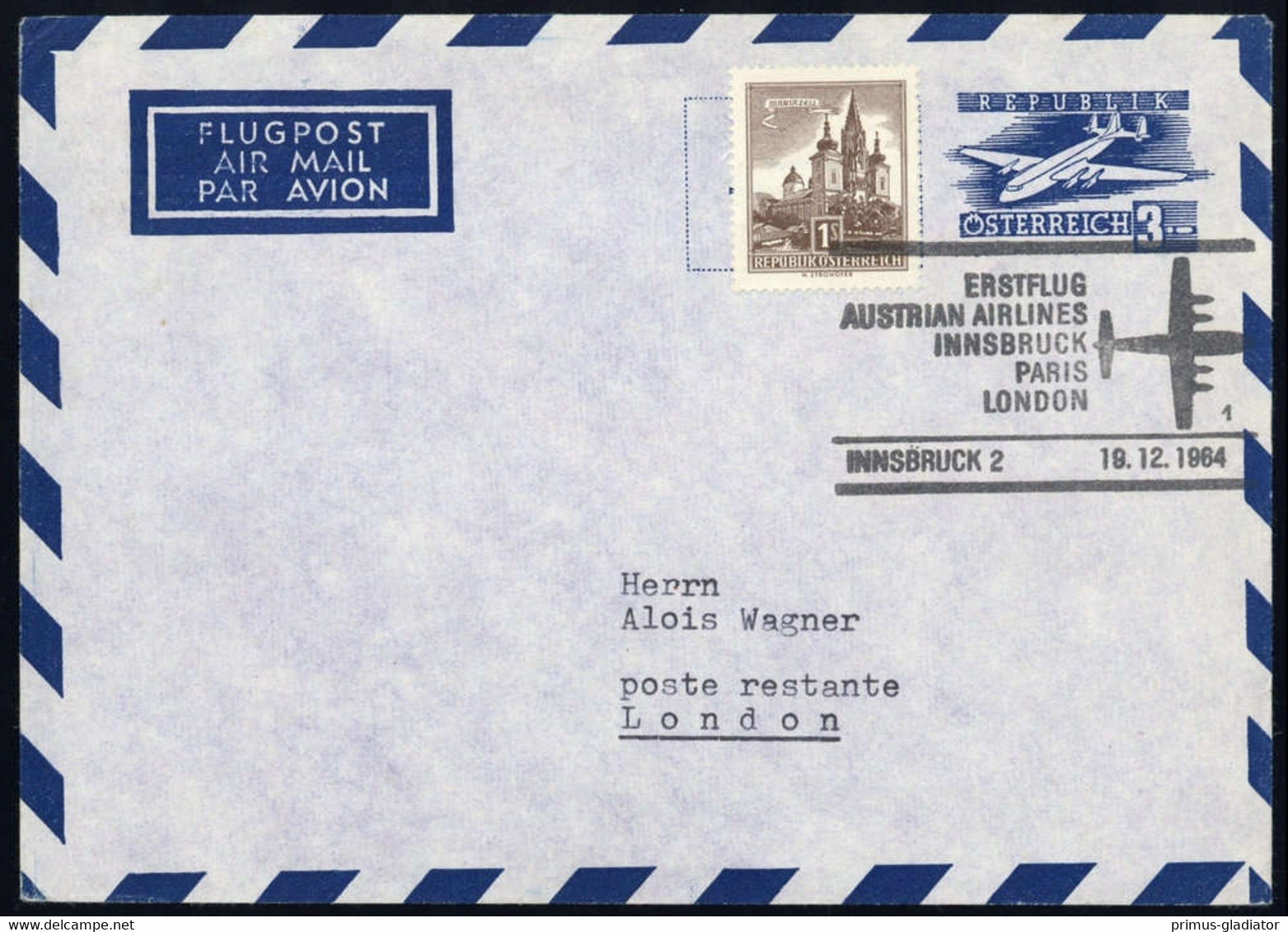 1964, Österreich, LU 7 I, Brief - Machine Postmarks