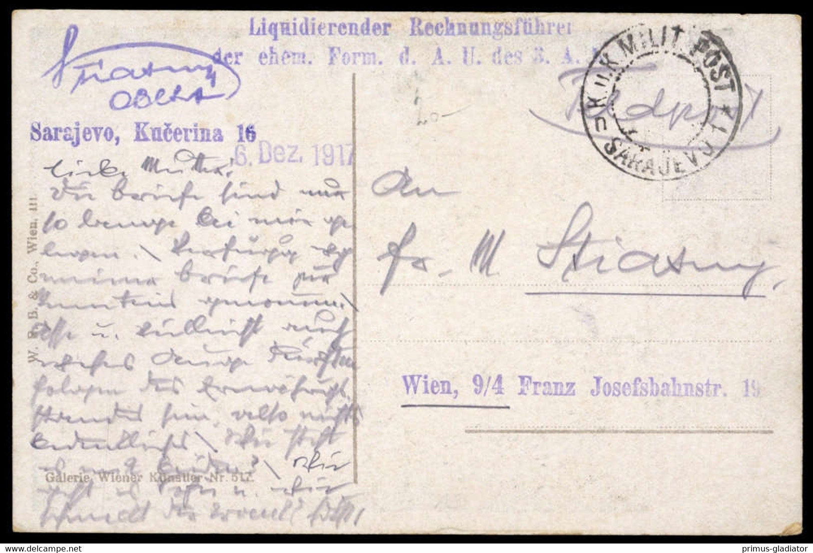 1917, Österreich, Brief - Oblitérations Mécaniques