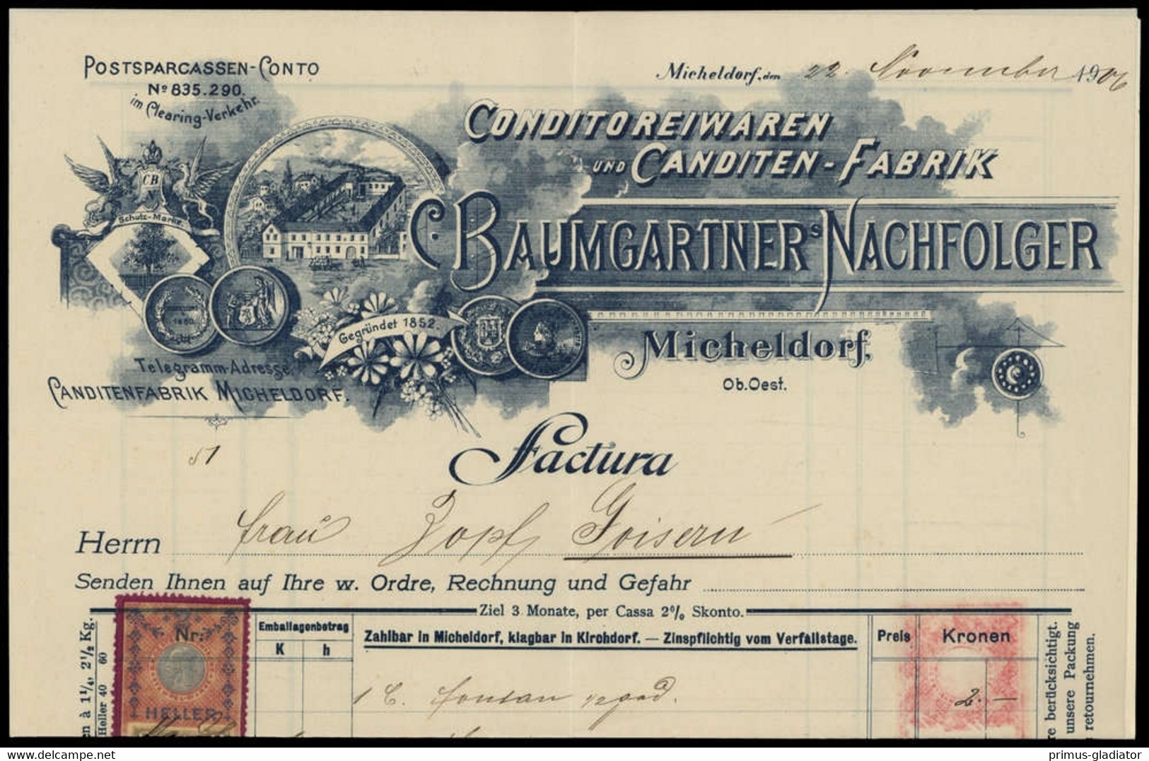 1906, Österreich - Mechanische Stempel