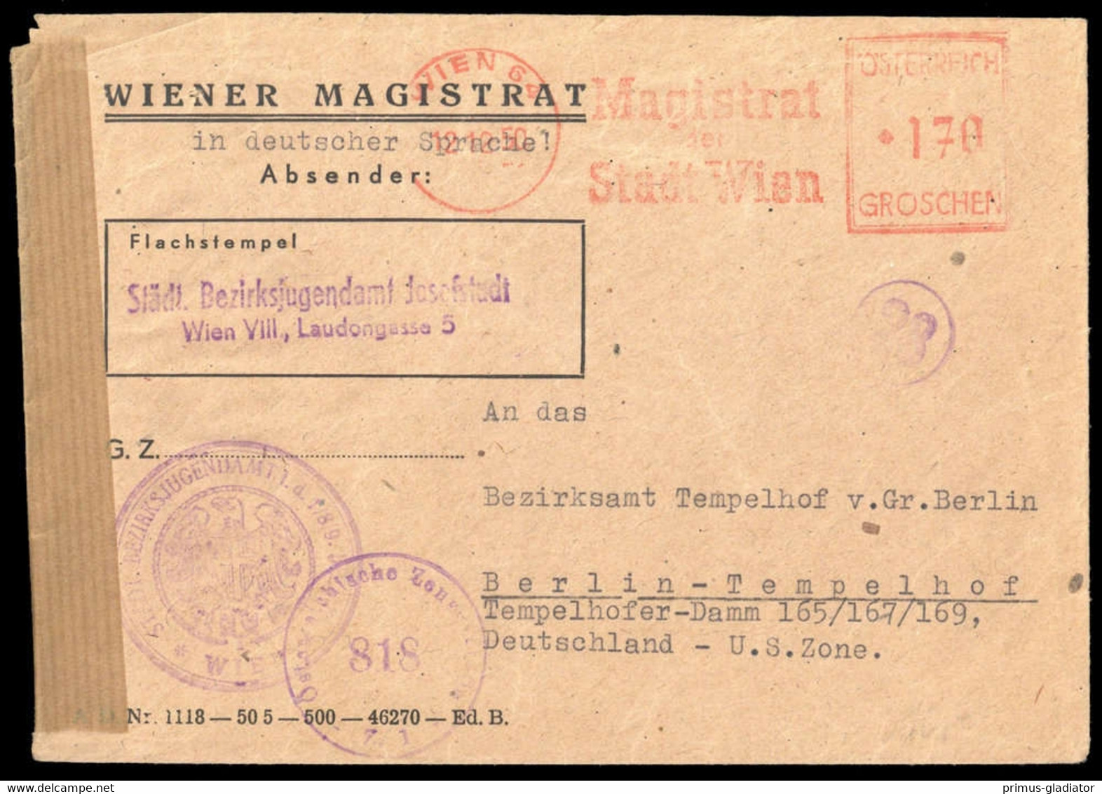 Österreich, Brief - Machine Postmarks